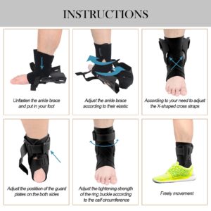 ZOUYUE Ankle Support Brace for Ankle Sprains for Men Women, Sprained Brace for Basketball Soccer Volleyball - XL