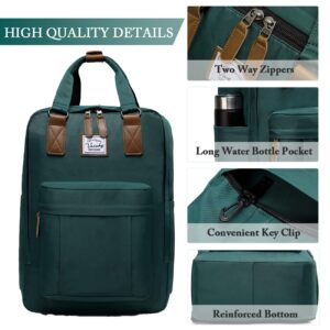 VASCHY School Backpack for Women Men, Travel Backpack Water Resistant College High School Computer Bag Student Bookbag,Green