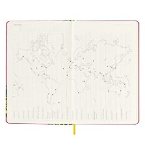 Moleskine Limited Edition Frida Kahlo 12 Month 2023 Weekly Planner, Hard Cover, Large (5" x 8.25"), Pink