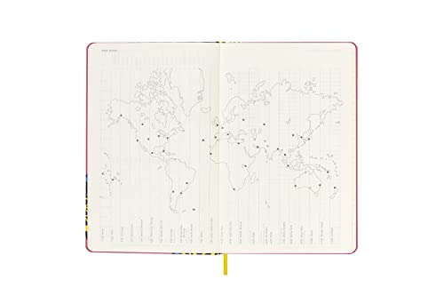 Moleskine Limited Edition Frida Kahlo 12 Month 2023 Weekly Planner, Hard Cover, Large (5" x 8.25"), Pink