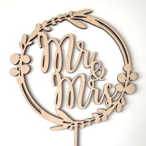 happyplywood wedding cake toppers mr mrs wooden cake topper with leaves floral