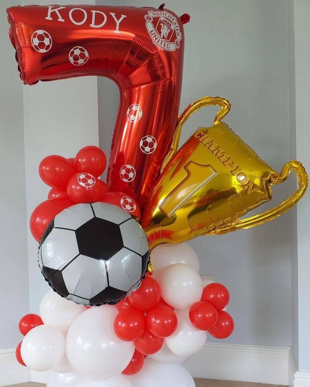 4 Pack Gold Champion Foil Balloons Champion Trophy Mylar Balloons Soccer Football Basketball Anniversary Birthday Games Party Decorations