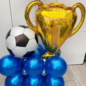 4 Pack Gold Champion Foil Balloons Champion Trophy Mylar Balloons Soccer Football Basketball Anniversary Birthday Games Party Decorations