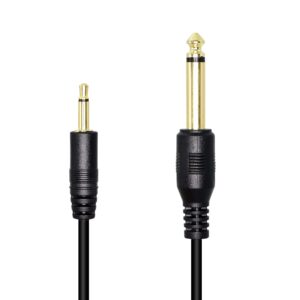 RIIEYOCA 1/8" to 1/4" TS Cable, Gold Plated 3.5mm Mono Male to 6.35mm Mono Male Audio Cable for Amplifier, Speaker,Guitar(2m/6.56ft)