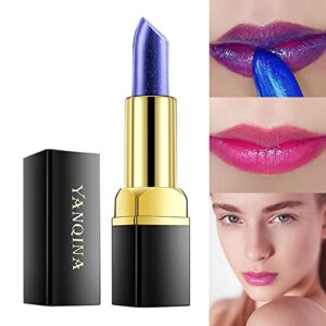 reverie diary lipstick for women, magic temperature changing colors (blue changed into pink) lip stain gloss moisturizing and long lasting waterproof lip balm makeup, 0.12 ounce