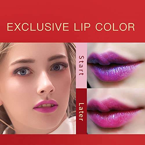 REVERIE DIARY Lipstick for Women, Magic Temperature Changing Colors (Blue Changed into Pink) Lip Stain Gloss Moisturizing And Long Lasting Waterproof Lip Balm Makeup, 0.12 Ounce