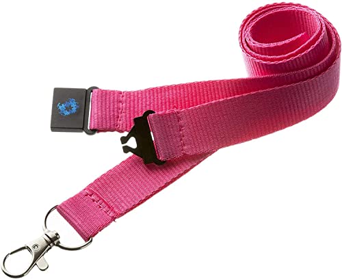 Childrens Sized Fun Neck Lanyards with Safety Breakaway - Made Exclusively for Children (Pink)