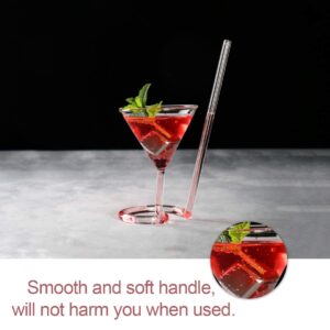 Cabilock Wine Glass Spiral Cocktail Glass Red Wine Glass Clear Juice Cup Goblet With Drinking Tube Straw ( Transparent )