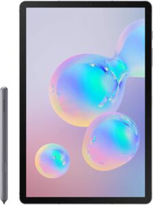 samsung galaxy tab s6 10.5", 128gb (wifi + 4g lte t-mobile locked) android tablet mountain grey - sm-t867u (renewed) (with s-pen)
