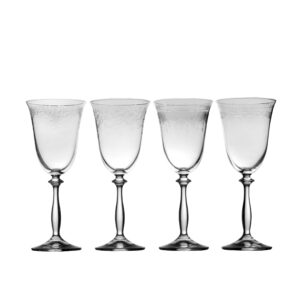 mikasa amelia white wine glasses, set of 4, 9.5-ounce, clear