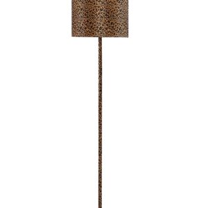 Ore International HBL2422 59" in Faux Suede Leopard Print Floor Lamp