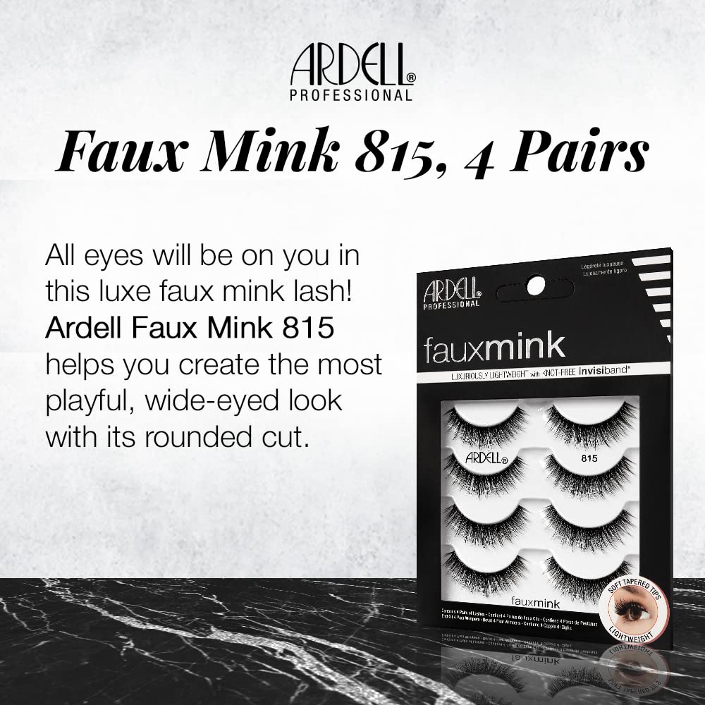 Ardell Faux Mink 815 Lashes, 4 Pairs (Pack of 1)