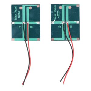 Mini Solar Panels, 2 Pcs Solar Panel Module Polysilicon Micro Mini Glue Power Solar Cells 43x55mm 0.4W 1.5V