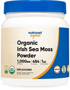 nutricost organic irish moss powder (1 lb) - gluten free, non-gmo, vegetarian friendly