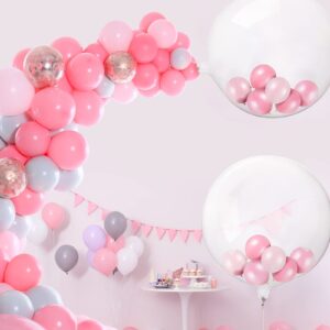 20 Pieces Clear Balloons 36 Inch Transparent Balloons Big Bubble Bobo Balloons Clear Balloons for Stuffing Large Clear Balloon Bobo Kids' Party Balloons for Christmas Wedding Birthday Decoration