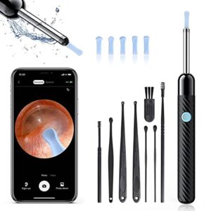 Ear Wax Removal, Ear Cleaner with Camera with 1080P, Otoscope with Light, Ear Wax Removal Kit with 6 Ear Pick, Ear Camera for iPhone, iPad, Android Phones