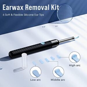 Ear Wax Removal, Ear Cleaner with Camera with 1080P, Otoscope with Light, Ear Wax Removal Kit with 6 Ear Pick, Ear Camera for iPhone, iPad, Android Phones