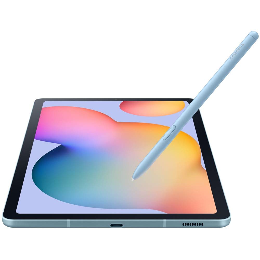 SAMSUNG Galaxy Tab S6 Lite w/S Pen (128GB, 4GB) 10.4 , Octa-core Exynos 9610, 7040mAh Battery, Android 10, Wi-Fi Tablet SM-P610 (64GB SD Bundle) (Angora Blue)