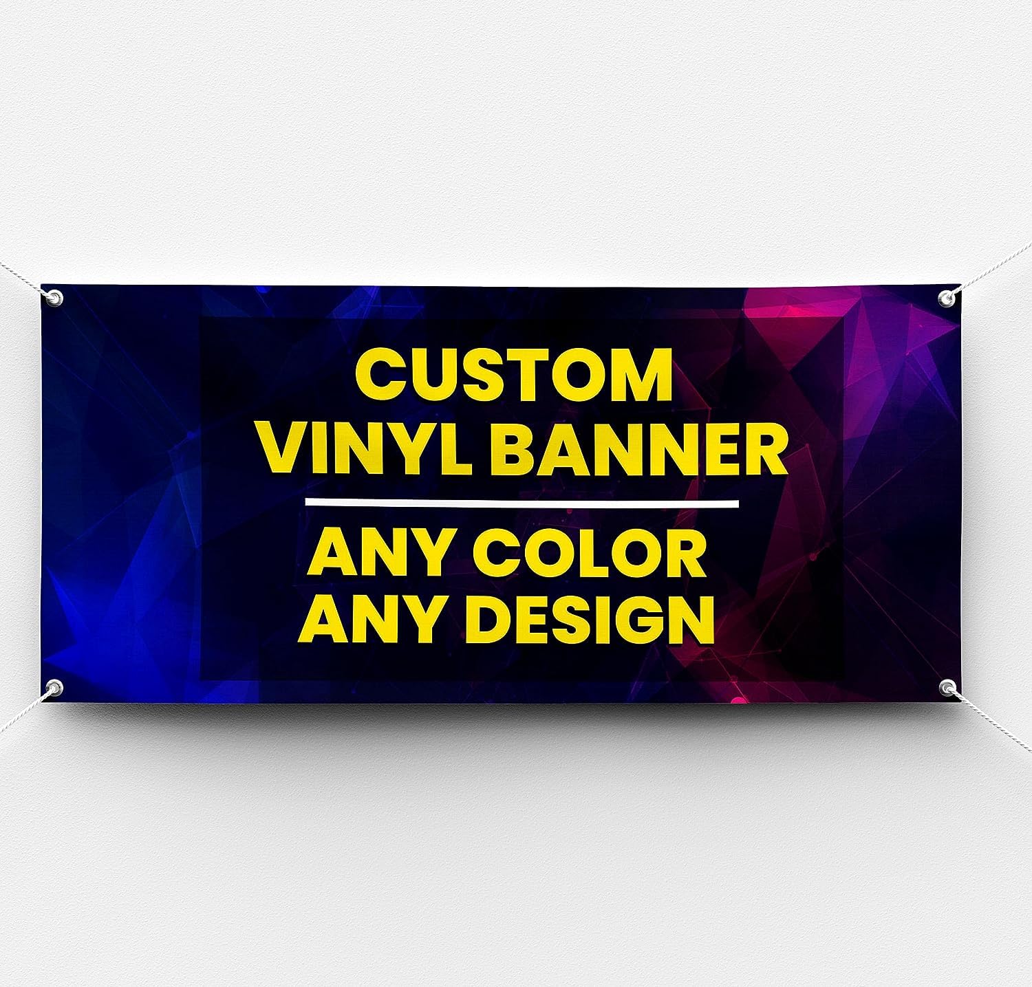 Personalized Custom Vinyl Banner Printing Indoor or Outdoor use 2ft x 5ft Printed Business Event Birthday Party Large Custom Vinyl banner for Party Decoration Factory of Stickers (2'x5')