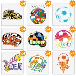 Metker Soccer Sports Waterproof Temporary Tattoos,140 Piece Individual Temporary Tattoo Stickers for Adults,Kids,Soccer Fans,Perfect for Soccer Parties, Group Events,Soccer Face Stickers,Gift Bag