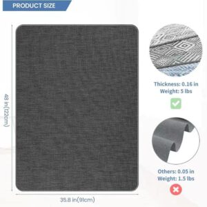 RccugmatS Chair Mat for Hardwood & Tile Floor, 36" x 48" Heavy Duty Office Chair Mat for Rolling Chairs, Anti Slip, Non-Curve, Floor Protector for Home Office, Gray