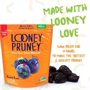 Looney Pruney Pitted Dried Prunes for the Entire Family | Always California-Grown | Kosher | No Added Sugar & No Preservatives (40 oz)