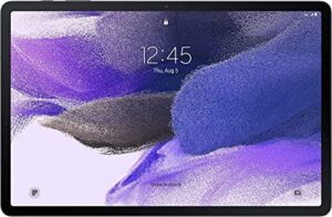 samsung galaxy tab s7 fe 2021 android tablet 12.4” screen wifi 64gb s pen included long-lasting battery powerful performance, black (renewed)