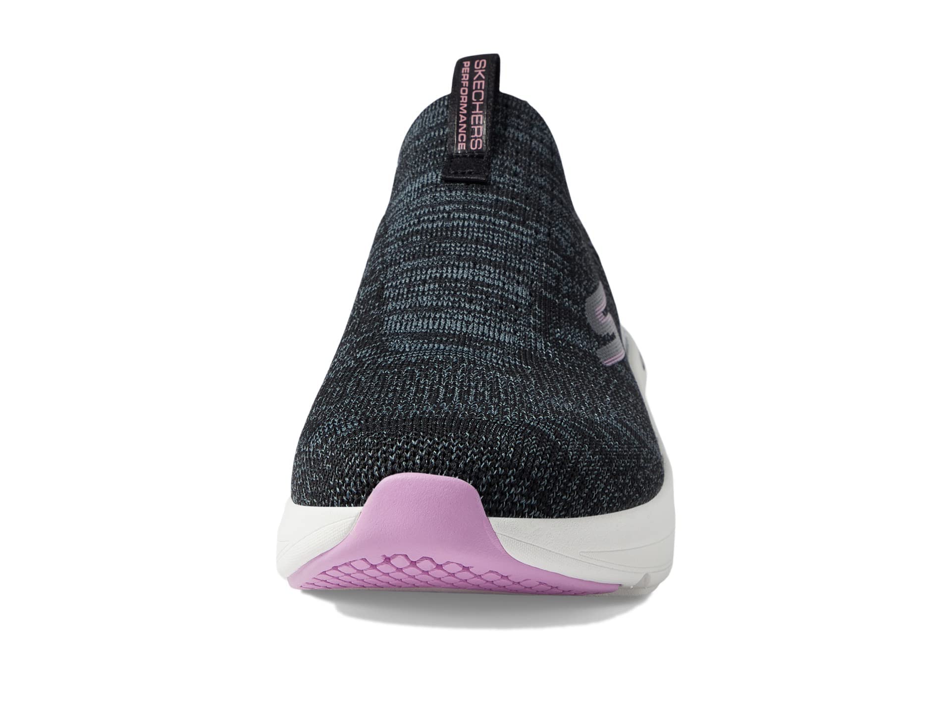 Skechers Women's GO Run Elevate-Indigo Sneaker, Black/Pink, 7