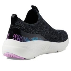 Skechers Women's GO Run Elevate-Indigo Sneaker, Black/Pink, 7