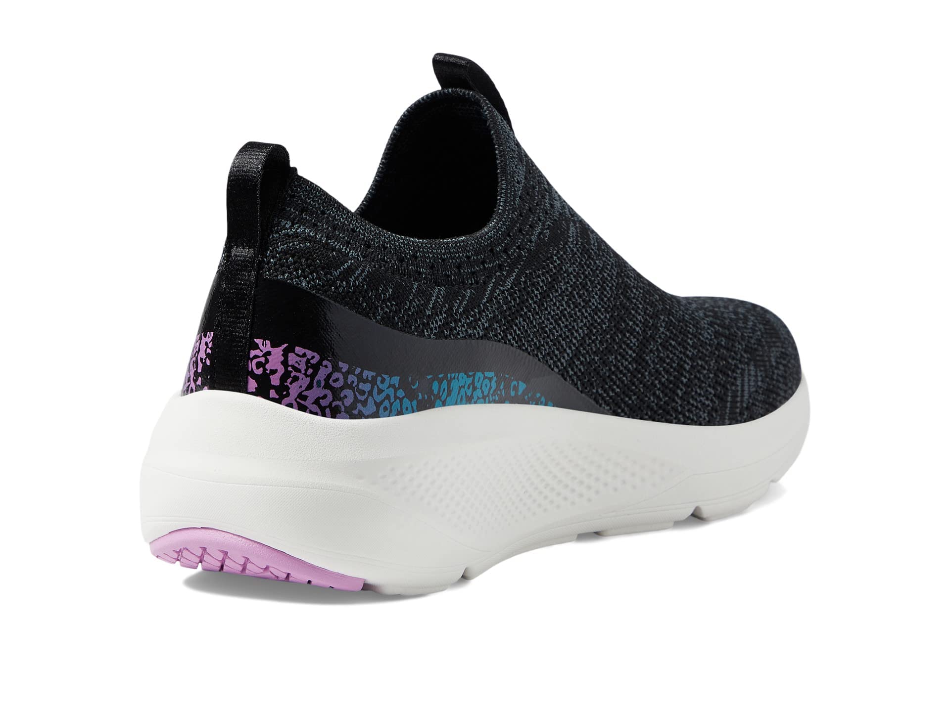 Skechers Women's GO Run Elevate-Indigo Sneaker, Black/Pink, 7