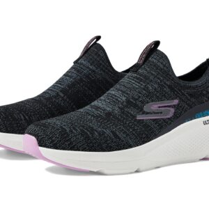 Skechers Women's GO Run Elevate-Indigo Sneaker, Black/Pink, 7