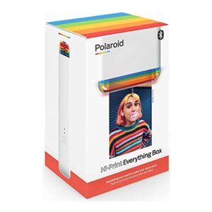 Polaroid Originals Hi-Print Bluetooth Photo Printer Bundle with Cartridge (2-Pack) and Film Kit with Acrylic Frames, Hanging Frames, and Stationery Storage Box (4 Items)