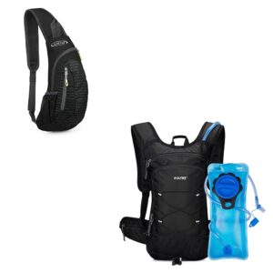 G4Free Sling Bags Men Shoulder Backpack 2L Insulated Hydration Backpack