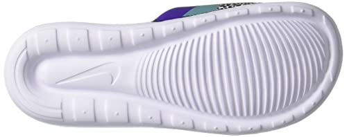 NIKE Women's Casual Slippers, White Habanero Red Black Electro Purple, 9.5