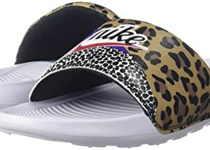 NIKE Women's Casual Slippers, White Habanero Red Black Electro Purple, 9.5