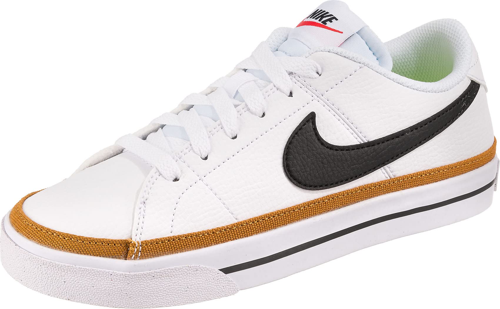 Nike Womens Court Legacy (White Black Desert Ochre, us_Footwear_Size_System, Adult, Women, Numeric, Medium, Numeric_8_Point_5)