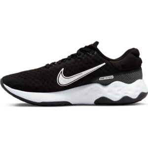 nike women's renew ride 3 running shoes, black/white-dk smoke grey, 9 m us