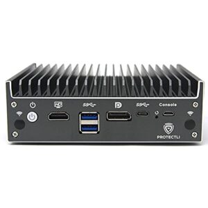 Protectli Vault Pro VP2410-4 Port, Firewall Micro Appliance/Mini PC - Intel Celeron J4125, DDR4 RAM, M.2 SSD Storage, AES-NI, 8GB RAM, 120GB SSD