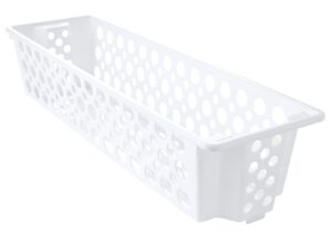 organize your home long slide-it baskets, 3 pack, stacking and sliding modular storage, great organizing bins for pantry, closet, bedroom, office, and all storage, 21” x 6.3” x 4.4”
