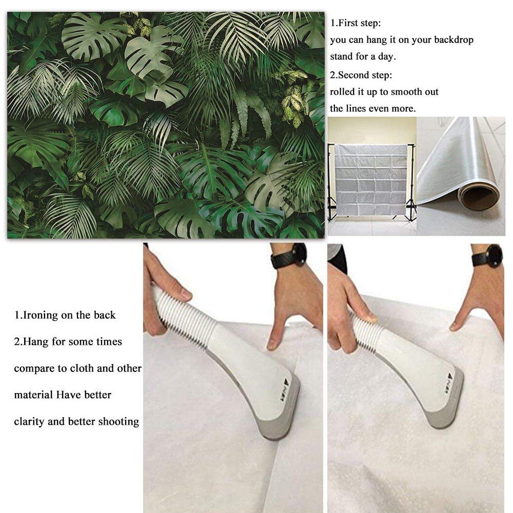 Yongqian Tropical Green Leaves Photography Backdrops Nature Safari Party Decoration Outdoorsy Newborn Baby Shower Backdrop Wedding Bridal Shower Birthday Photo Background Studio Props 7x5ft