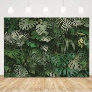 Yongqian Tropical Green Leaves Photography Backdrops Nature Safari Party Decoration Outdoorsy Newborn Baby Shower Backdrop Wedding Bridal Shower Birthday Photo Background Studio Props 7x5ft