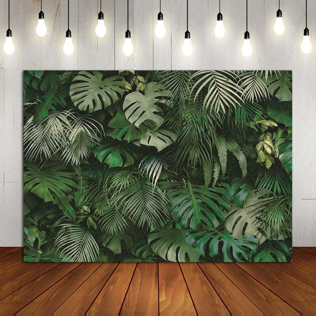 Yongqian Tropical Green Leaves Photography Backdrops Nature Safari Party Decoration Outdoorsy Newborn Baby Shower Backdrop Wedding Bridal Shower Birthday Photo Background Studio Props 7x5ft