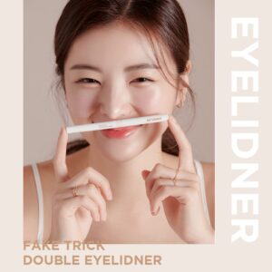 IM UNNY Fake Trick Double Eyelidner 01 Pale Brown | Korean Eye Bag Makeup, Aegyo Sal Liquid Liner for Cute, Youthful Eyes, Long Lasting Waterproof Hypoallergenic Formula | Korean Makeup