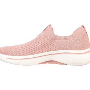 Skechers Women's Go Walk Arch Fit Iconic Slip On Walking Shoe Pink 9 Medium US