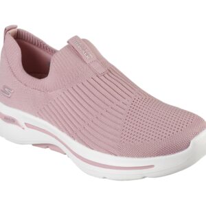 Skechers Women's Go Walk Arch Fit Iconic Slip On Walking Shoe Pink 9 Medium US