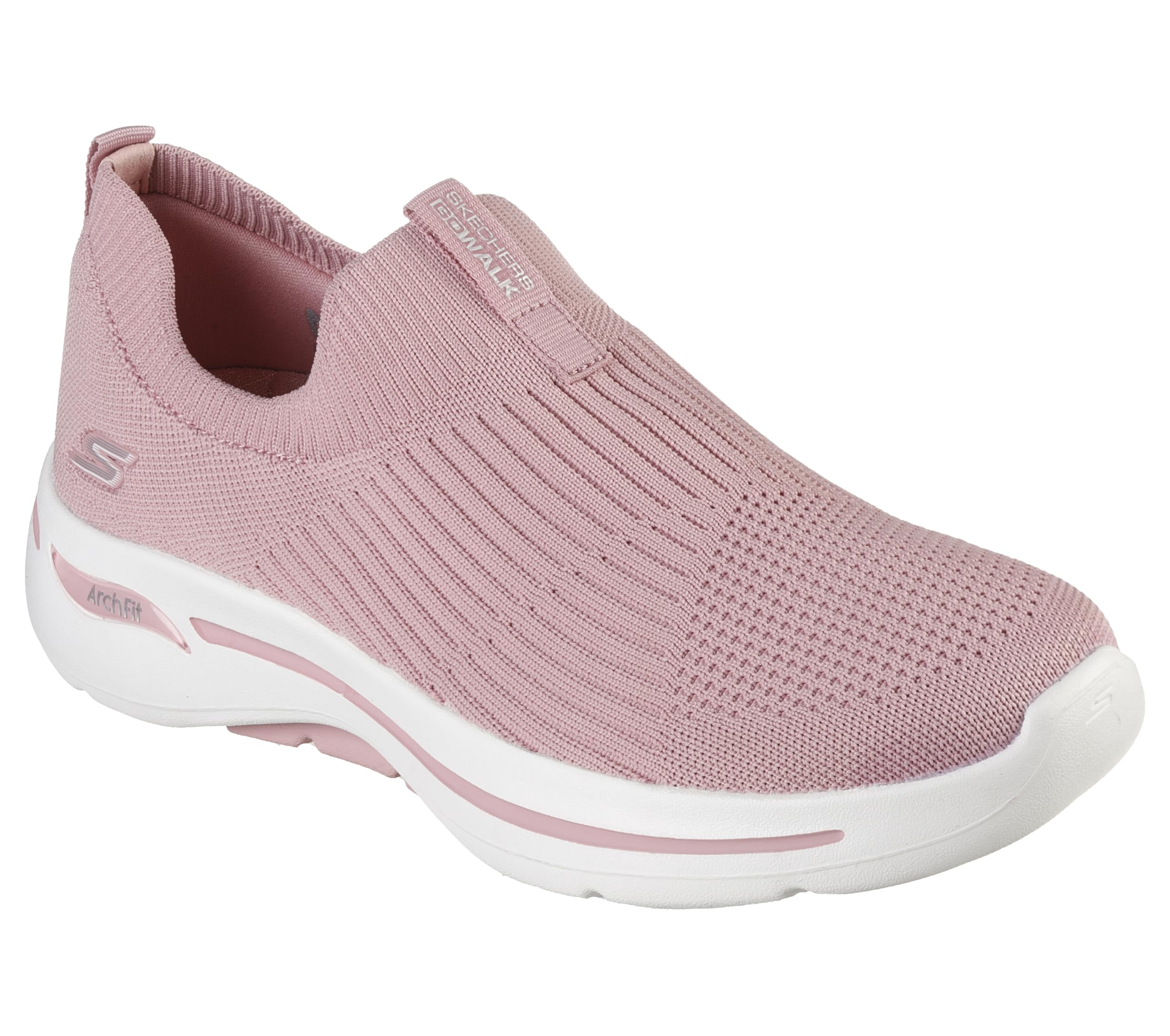 Skechers Women's Go Walk Arch Fit Iconic Slip On Walking Shoe Pink 9 Medium US