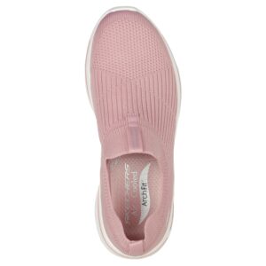 Skechers Women's Go Walk Arch Fit Iconic Slip On Walking Shoe Pink 9 Medium US