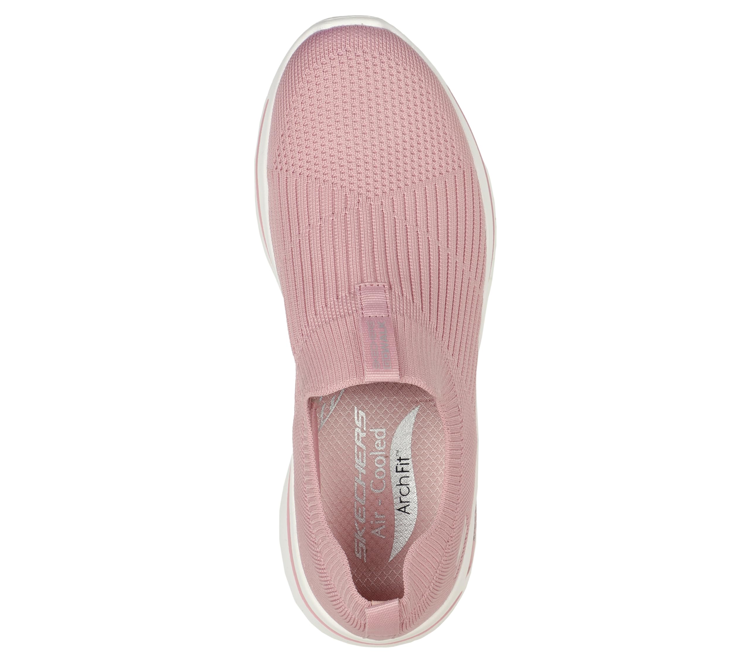 Skechers Women's Go Walk Arch Fit Iconic Slip On Walking Shoe Pink 9 Medium US