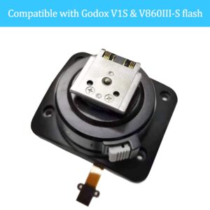 Godox V1S V860III-S Hot Shoe Replacement Mount Foot, Speedlite Flash Repair Parts for V1 & V860III Sony Flash Hot Shoe Replacement (Upgrade Metal Version)