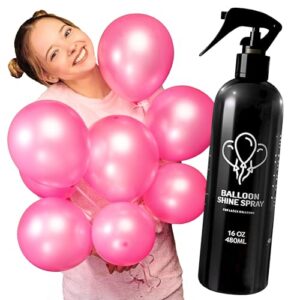 orca balloon shine spray (16oz) | ultra shiny glow spray for latex balloons. balloon brightener spray for lasting gloss finish (brillo para globos)